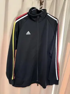 adidas フルジップジャケット ブラック トラックジャケット 古着