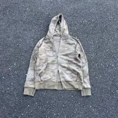 00s OLD UNIQLO ダブルジップパーカー カモ迷彩 Y2K アーカイブ