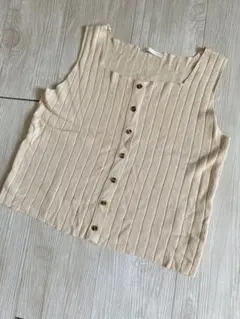 【RETRO GIRL タンクトップ　リブ　サマーニット】