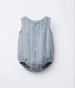 【新品未使用品】ZARA 刺繍入りノースリーブロンパース