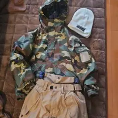 迷彩 スノーボードウェアセット (子ども用)130
