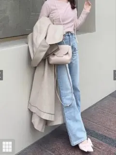 【GRL】ワイドセミフレアデニムパンツ cu136