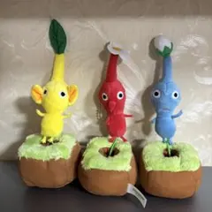 ピクミン　引っこ抜き　ぬいぐるみ　マスコット　全3種セット　赤　青　黄色