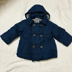 ネイビー ダブルボタン フード付きジャケット　アカチャンホンポ