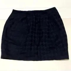 URBAN RESEARCH 千鳥ジャガードタックミニスカート FREE 黒