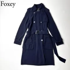 美品　Foxey フォクシー　ニットコート　ロングコート　総カシミヤ　ダブル
