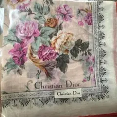 Christian Dior ハンカチ 花柄 リボン