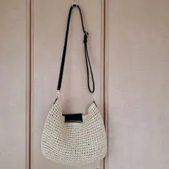 編み込みデザイン2WAYショルダーバッグ 　ペーパーバッグ