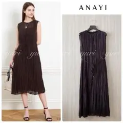 ANAYI アナイ ハートドットプリントラッフルノースリワンピース - メルカリ