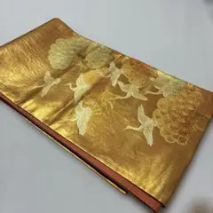 正絹の袋帯　鶴