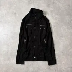 Y2K ギミック シャツジャケット アーカイブ シワ加工 コンチョボタン L