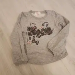 メゾピアノ 猫耳トレーナー 110cm グレー