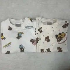 バースデイ フタフタ futafuta クマ柄長袖Tシャツ2枚セット 90cm