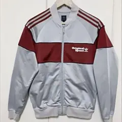 激レアadidas ジップアップジャージ グレー/バーガンディ