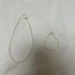 ホワイトパール ネックレス＆ブレスレット セット