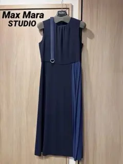 【未使用】Max Mara STUDIOノースリーブドレス ネイビーのサムネイル