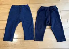 UNIQLO デニム風レギンス　80cm 2点セット