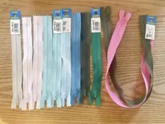 YKK 20cmファスナー９本と50㎝２本