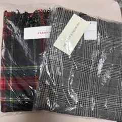 チェック柄マフラーセット（未使用）