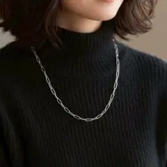 ステンレス ロング スクエア チェーン ネックレス シルバー 新品 調節 Y字