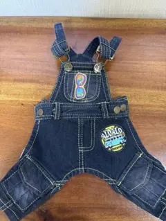 犬用ダークデニムオーバーオール