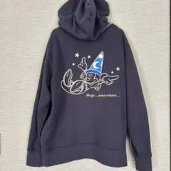 ディズニー ミッキーLL ファンタジア 魔法使い パーカー ネイビー