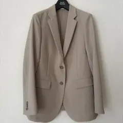 ユニクロ　感動ジャケット、パンツ　上下セット　ベージュ