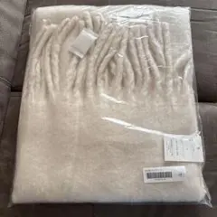 GRL フェイクウール フリンジマフラー fo1250 アイボリー F