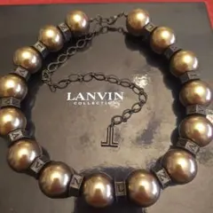 LANVIN collection ブラウンパール ネックレス