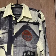 古着 柄シャツ 半袖シャツ 総柄