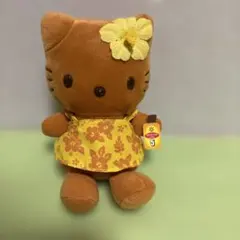 ハワイ限定 日焼けキティぬいぐるみ マイメロクロミポチャッコガングロ