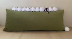 フェリシモ　YOU+MORE! シマエナガが羽休めするロングクッション