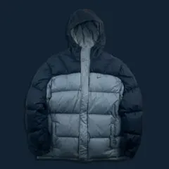 00s Y2K NIKE ナイキ ツートンダウンパーカー ジャケット グレー 黒