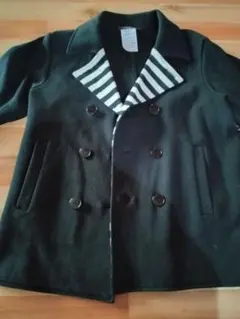 ブラックコート 10ans ストライプ襟