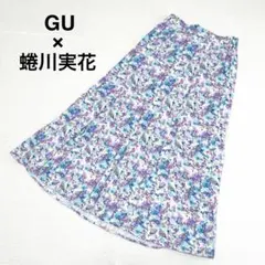 GU 蜷川実花コラボ フラワープリントマーメイドスカート 裏地付き サイズMのサムネイル