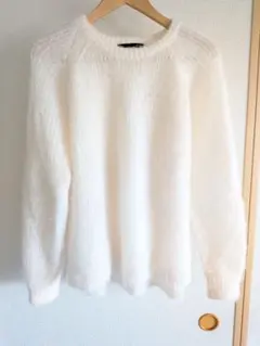 Heather ホワイト 長袖ニットセーター　値下げ