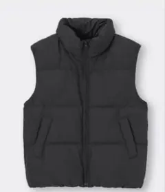 GU ヒートパッドオーバーサイズベスト M ブラック