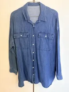 新品未使用タグ付き⭐︎ケミカルブラック　デニムシャツ　レプシィム 楽天市場】BIGデニムシャツ LEPSIM レプシィム トップス シャツ