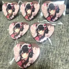 ダンガンロンパ ハート型アクリルバッジ Vol.2 照れ顔 5点 罪木蜜柑