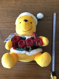 プーさん サンタ衣装 ぬいぐるみ ※電飾、メロディーがなります ☆タグ付き