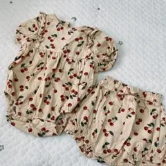 さくらんぼ チェリー柄 ロンパース ブルマ