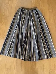 オリーブデオリーブ　OLIVE des OLIVE ストライプロングスカート