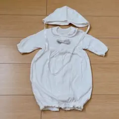 ホワイト　ベビードレス 50-60cm