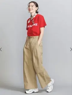 BEAUTY&YOUTH別注 ＜BIG MAC＞ワイドチノパンツ ベージュ S