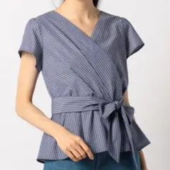 ほぼ未使用*anysis*カシュクールリボンブラウス*S*７号*小さいサイズ