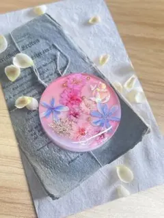 訳あり】レジン ヘアゴム 三色紫陽花と桜 ラメホワイト◡̈♥︎ - メルカリ