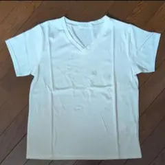 CECIL McBEE ホワイト Vネック 半袖Tシャツ