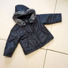 COMME CA ISM 黒 フード付きジャケット100A