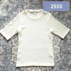 25SS美品*セオリーリュクス シアーカットソー 5分袖 アイボリーのサムネイル