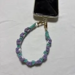 スマホストラップ　ハンドストラップ　花